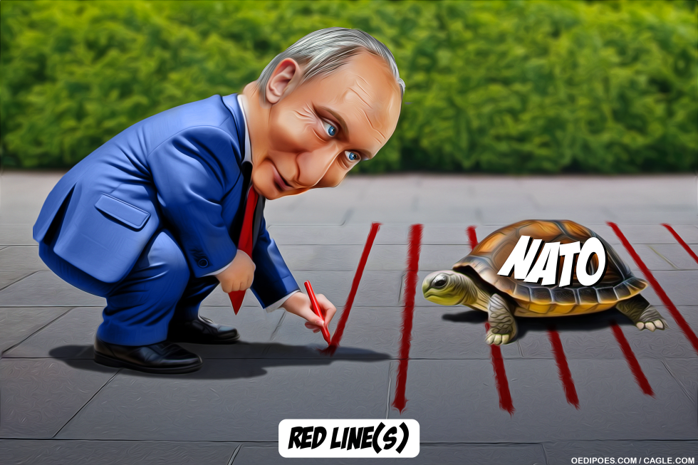 Vladimir Putin drawing red lines