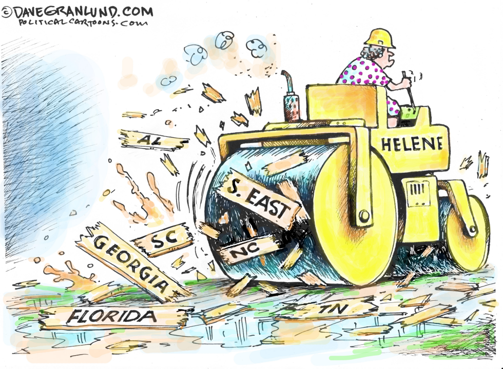 Hurricane Helene steamroller