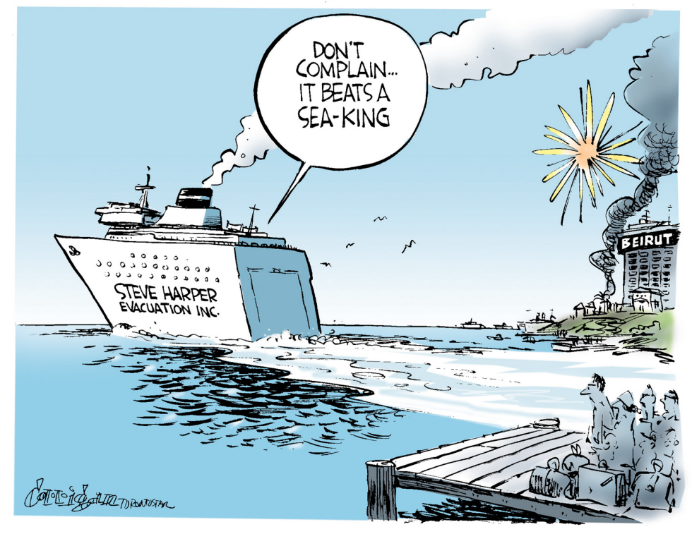 Harper evacuates lebanon