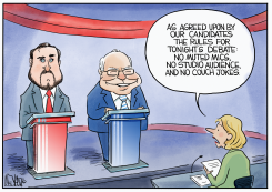 VICE PRESIDENT DEBATE RULES VANCE WALZ by Christopher Weyant