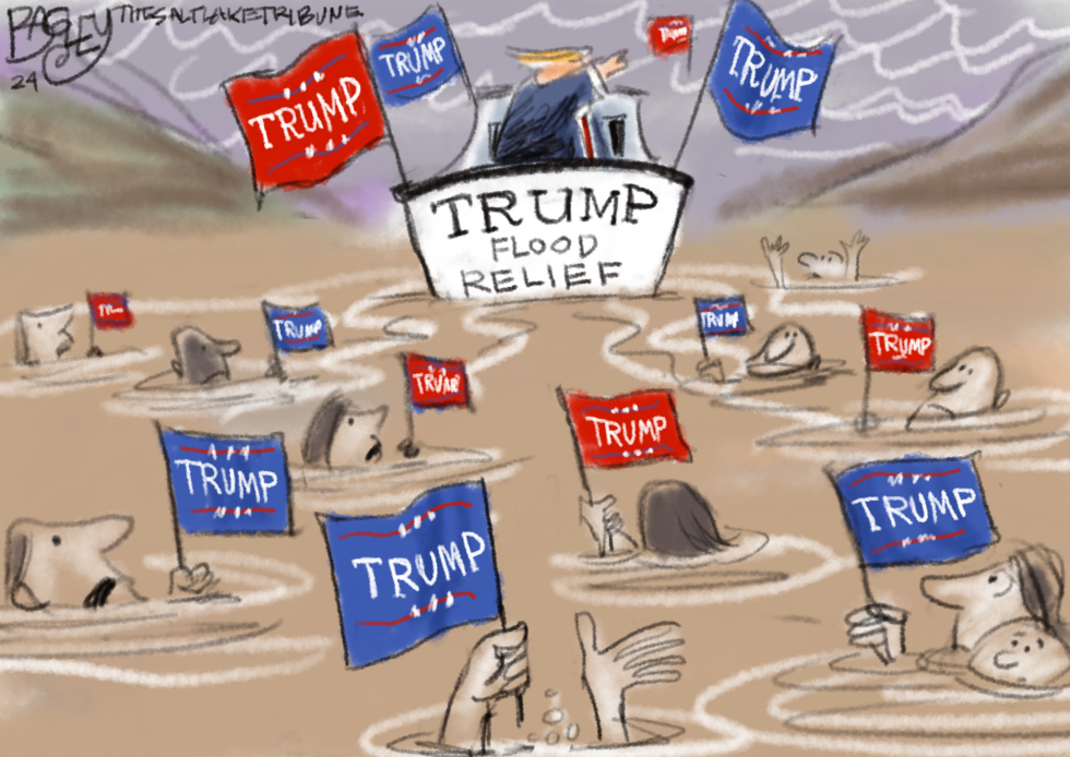 Trump Flood Relief Boat Draws Scrutiny in Hurricane Aftermath