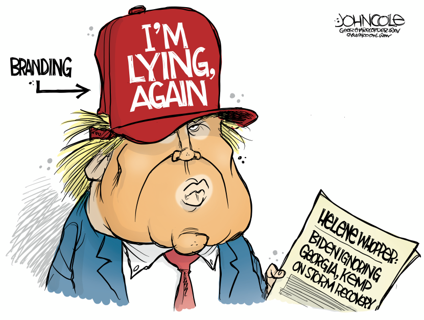 Trump’s lying, again
