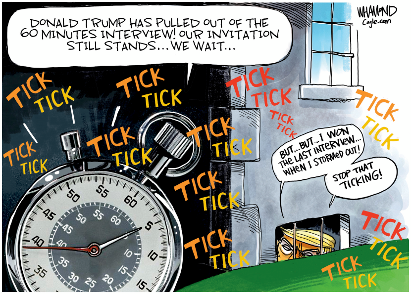Trump backs out of 60 minute interview
