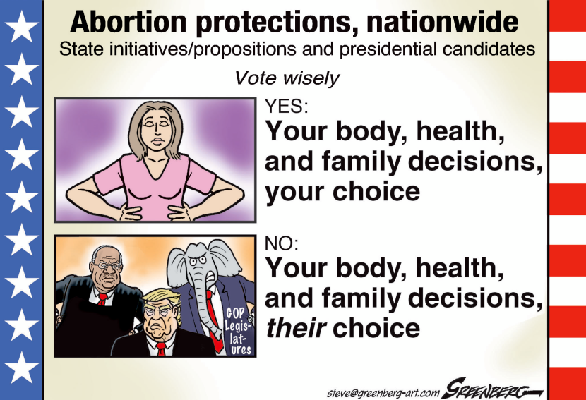 Abortion measures mean your choice vs their choice