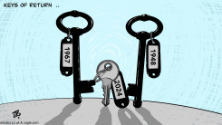 KEYS RETURN PALESTINE GAZA REFUGEES NAKBA WAR by Emad Hajjaj