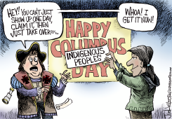 INDIGENOUS PEOPLES DAY by Joe Heller
