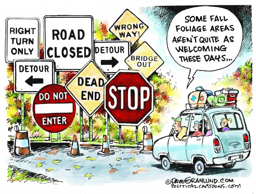 Fall foliage tourists