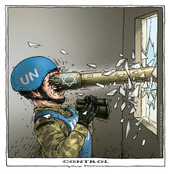 ISRAEL CONTROLS UN BASE LEBANON by Joep Bertrams