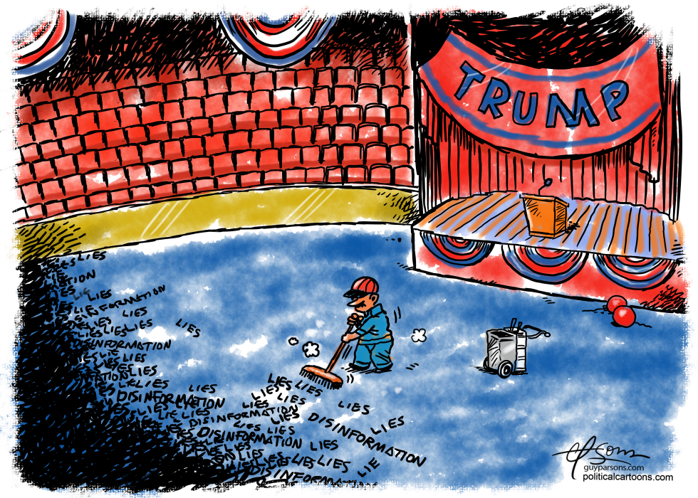 Trump rally lies