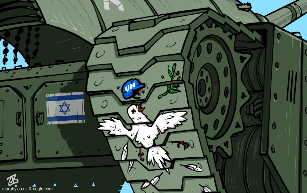 Israel attacks UNIFIL Lebanon Dove Peace tank