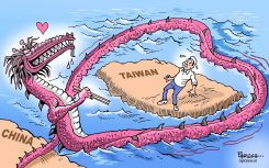 CHINA INTIMIDATES TAIWAN by Paresh Nath