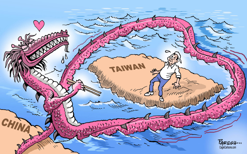 China intimidates Taiwan