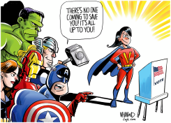 THE POWER OF THE VOTER by Dave Whamond