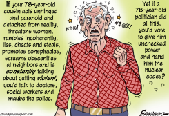 DON'T ELECT A DERANGED OLD COUSIN BUT ELECT TRUMP by Steve Greenberg