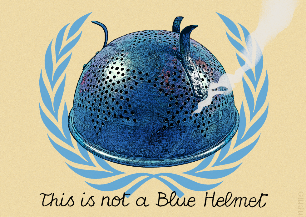 TARGETED BLUE HELMET