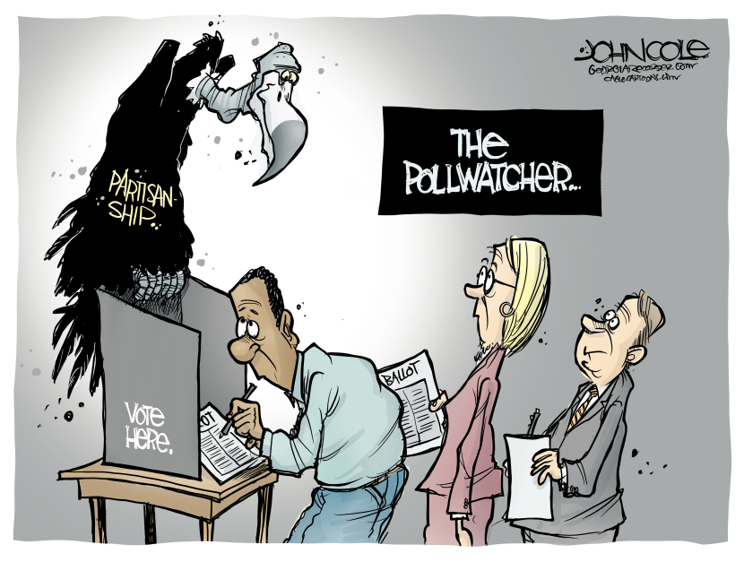 Partisan poll watchers