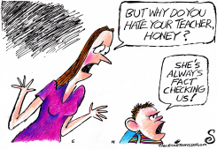 KID HATES FACT CHECKING TEACHER by Randall Enos