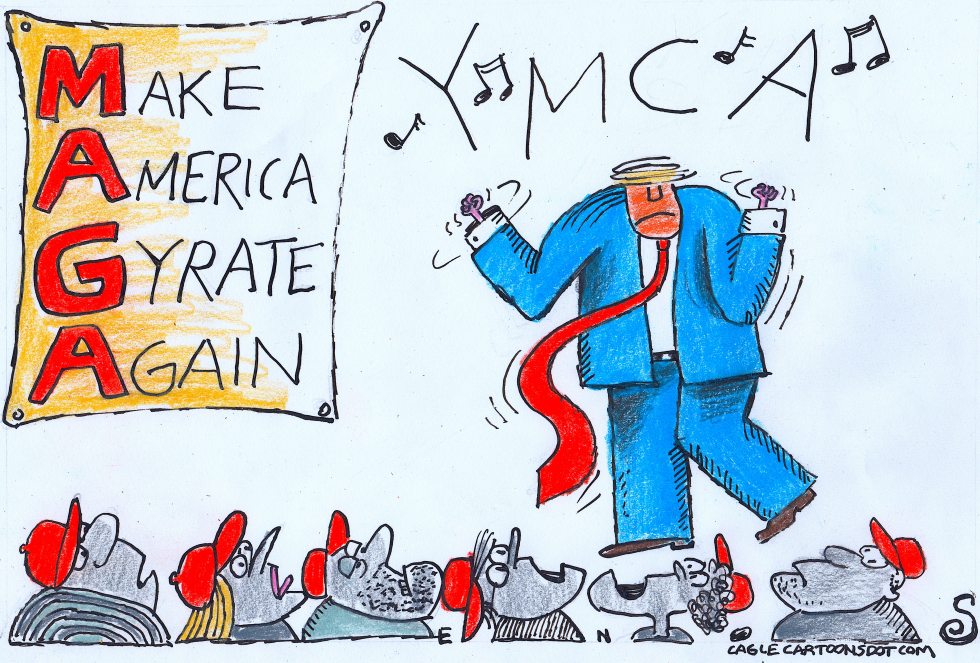 TRUMP DANCES AT RALLY