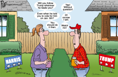 TWO NEIGHBORS TALKING by Bruce Plante