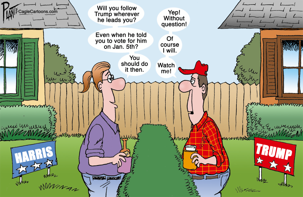 Two neighbors talking