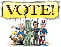 PATRIOTS VOTE!  by Daryl Cagle