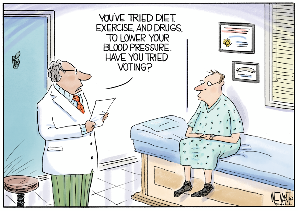 #2 DOCTOR SUGGESTS VOTING FOR TO DE-STRESS by Christopher Weyant