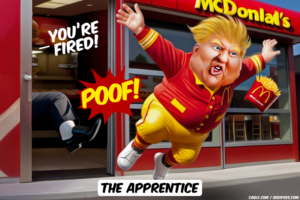 Donald Trump being kicked out of McDonalds