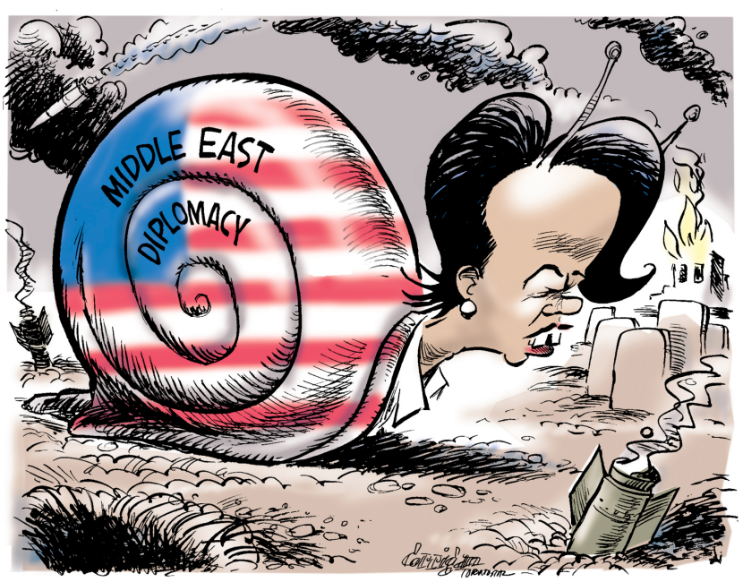 Condi diplomacy in slow motion