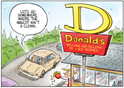 TRUMP VERSION MCDONALD'S LIES SERVED by Christopher Weyant