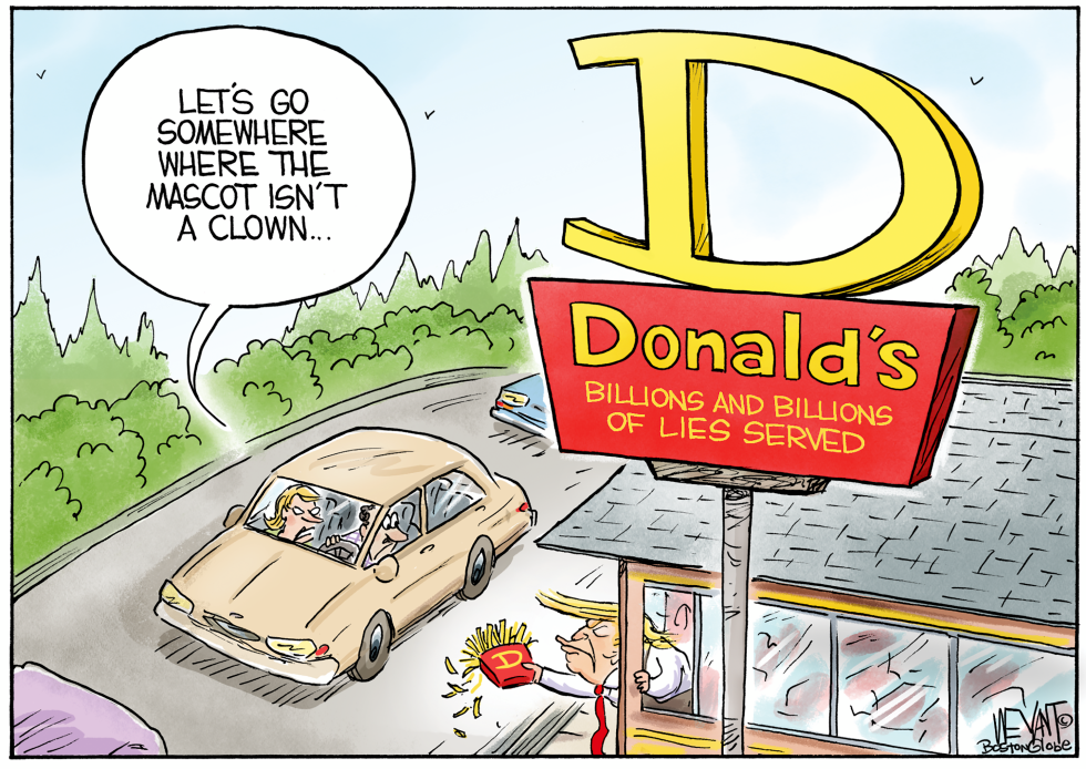 Trump version McDonald's Lies Served