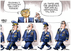 TRUMP'S MILITARY PARADE by Dave Whamond
