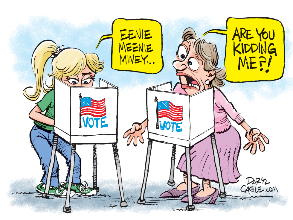 #1 EENIE MEENY MINEY - ARE YOU KIDDING ME VOTING by Daryl Cagle