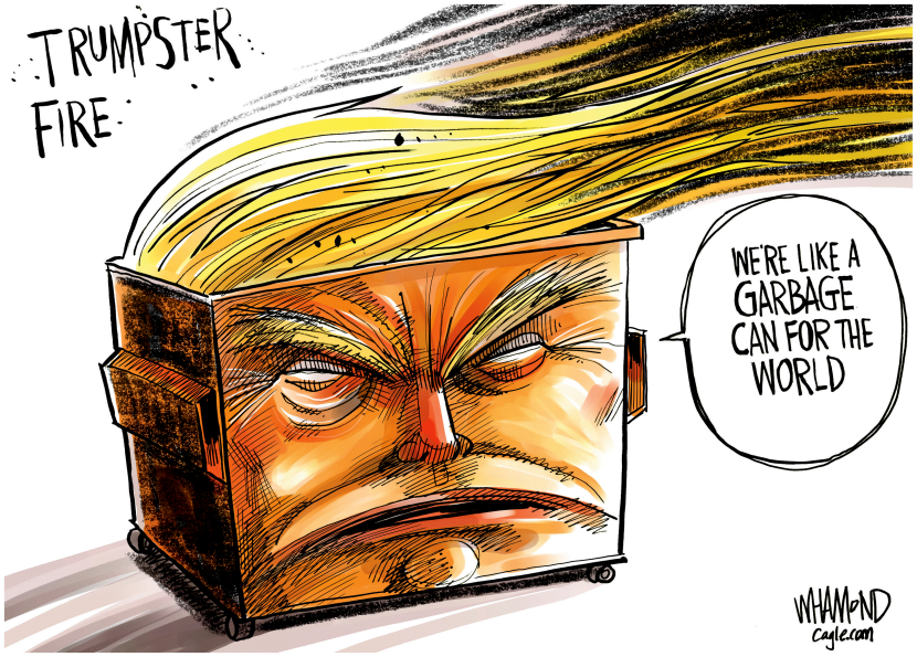 Trump calls America a garbage can