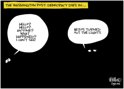 DEMOCRACY DIES IN DARKNESS by Dave Whamond