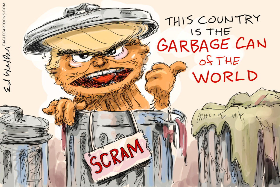 Trump Garbage Can Of The World