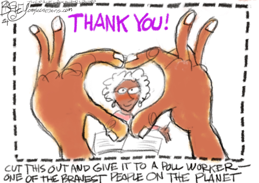 #1 POLL WORKERS by Pat Bagley