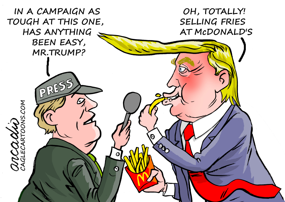 Trump is remembering his work at McDonald's.
