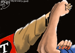 STOP THE GRABBER  by Pat Bagley