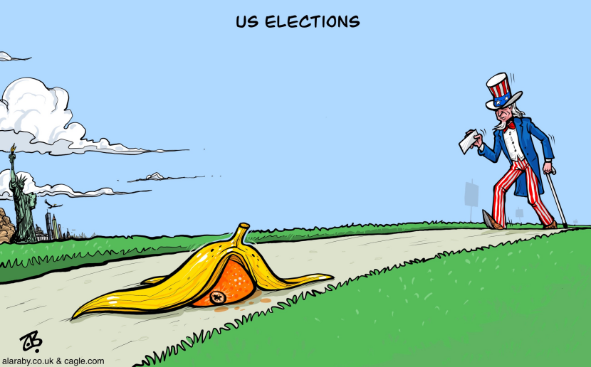 ELECTION Trump Banana Orange Harris Vote Sam