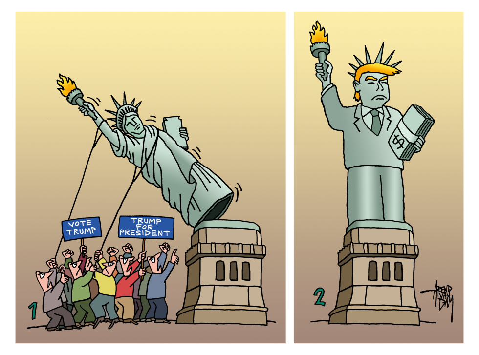 statue Trump