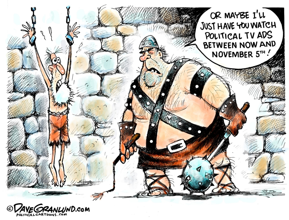 Political ad torture 2024