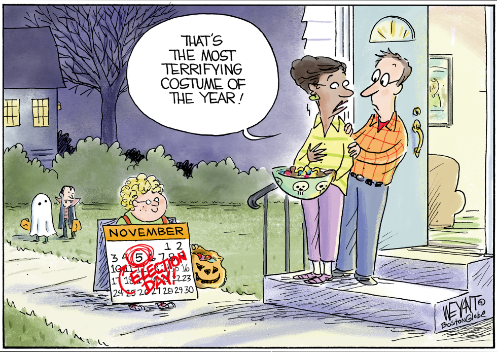 Halloween Trick or treater calendar Election Day