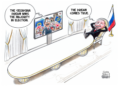 PUTIN IS HAPPY TO SEE THE WIN OF GEORGIA DREAM by Gatis Sluka