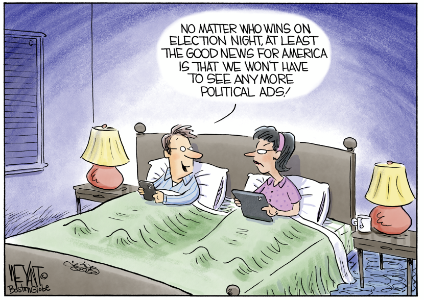 Couple In Bed Discuss End of Campaign Ads