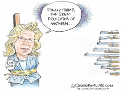 LIZ AND TRUMP FIRING SQUAD by Dave Granlund