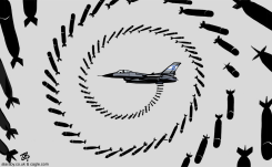 VORTEX WAR ISRAEL GAZA LEBANON BOMBING F16  by Emad Hajjaj