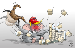 DONALD TRUMP PLAYS AND DAMAGES THE UNITED STATES by Plop and KanKr
