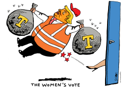 WOMEN TAKE OUT TRUMP THE GARBAGEMAN by Schot