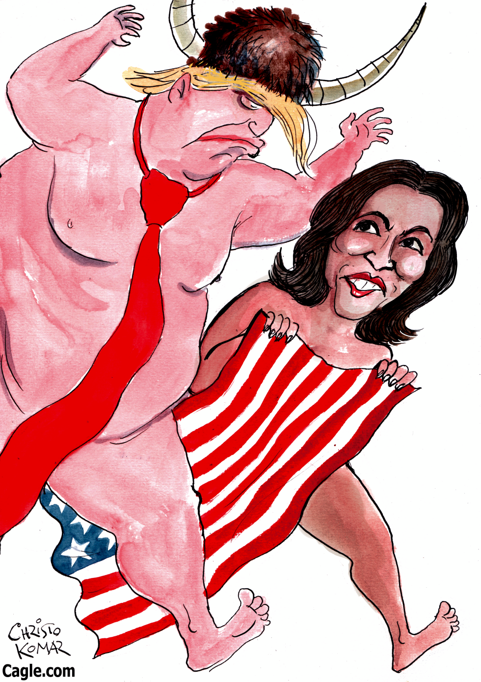 Trump and Kamala Harris in presidential race