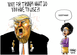 TRUMP CAMPAIGN PLEA by Dave Whamond
